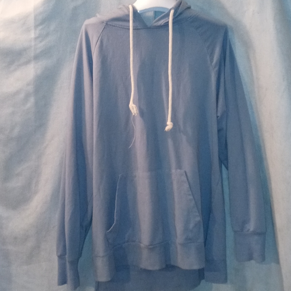 Denim House blue side split hoodie